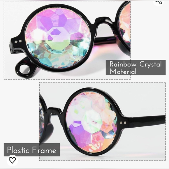 Rave Kaleidoscope Glasses, 2PCS Holographic - Picture 4 of 4